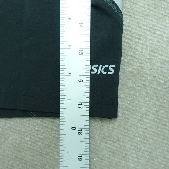 Asics Shorts Women's Large Lining Elastic Waist Black Polyester Running Jogging - Picture 5 of 7